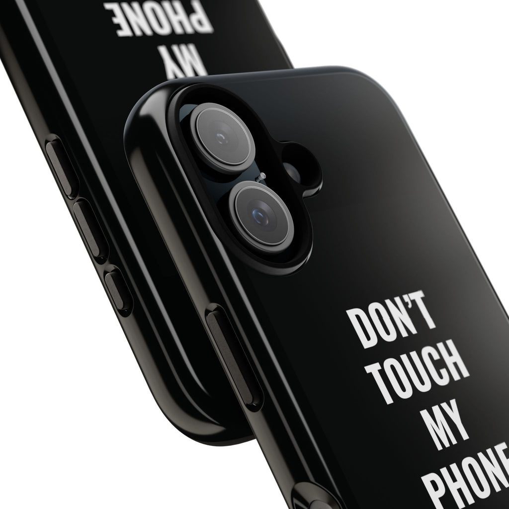Don’t Touch My Phone – Jamaica Flag Thumbprint Phone Case (Black)