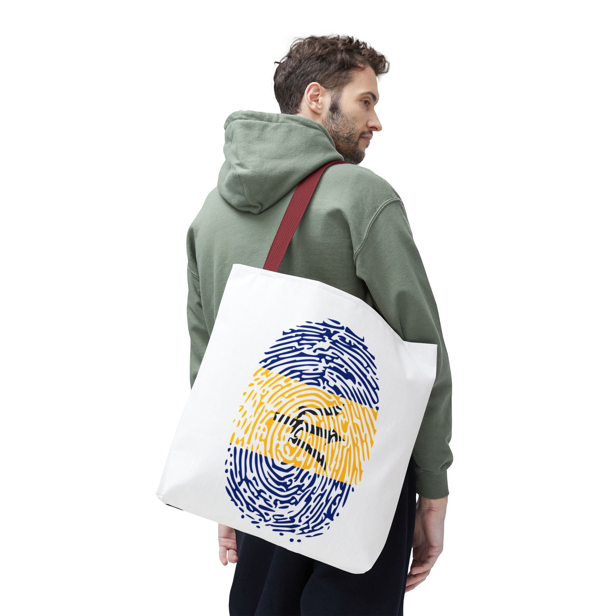 Barbados Flag Fingerprint Tote
