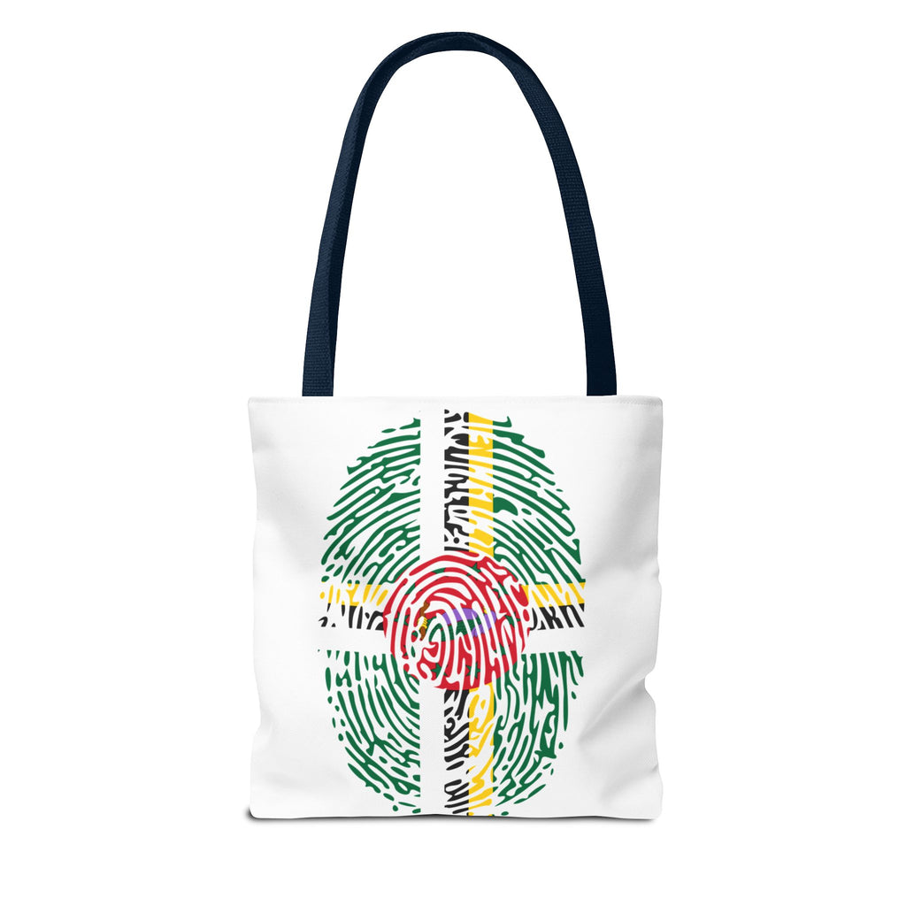 Dominica Flag Fingerprint Tote
