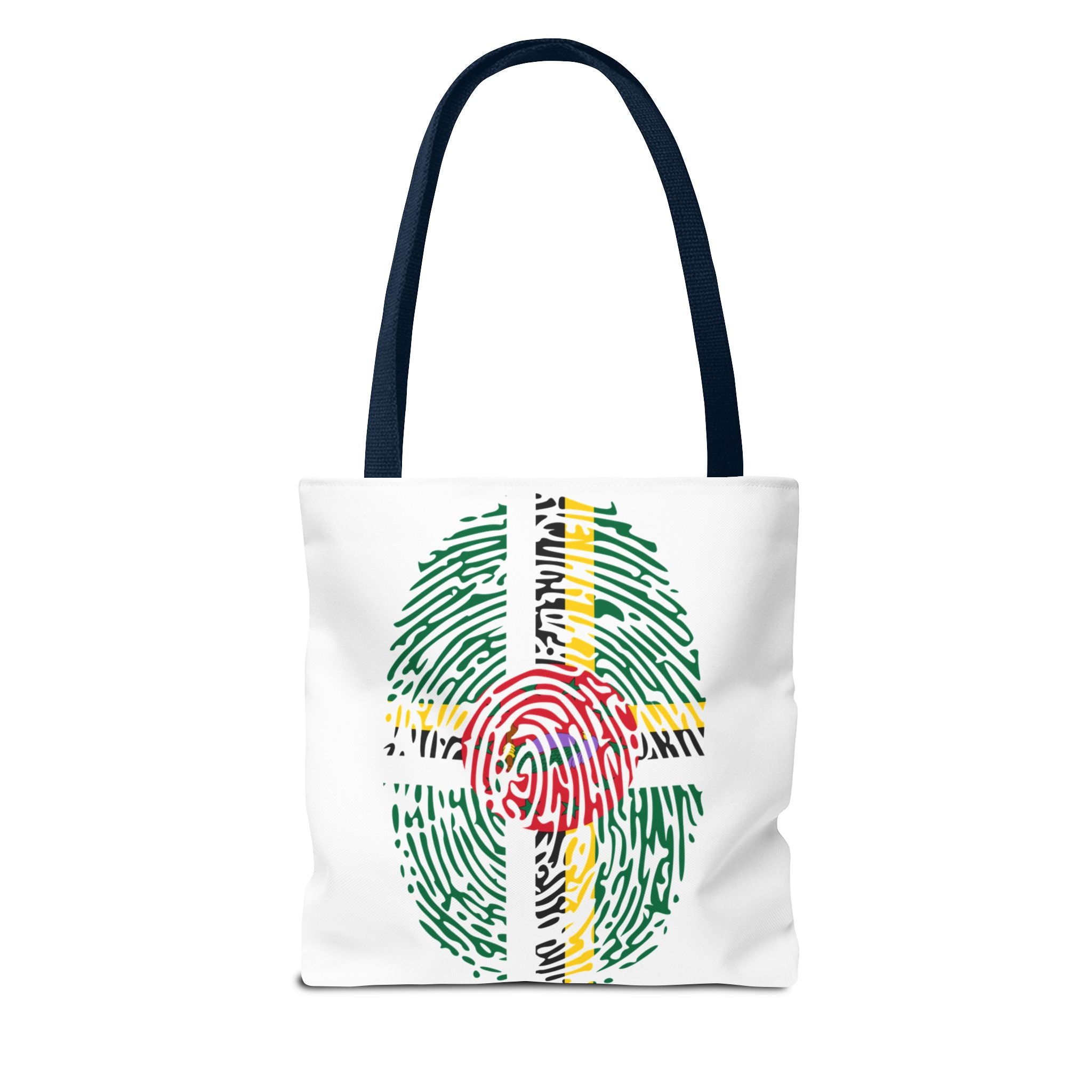 Dominica Flag Fingerprint Tote