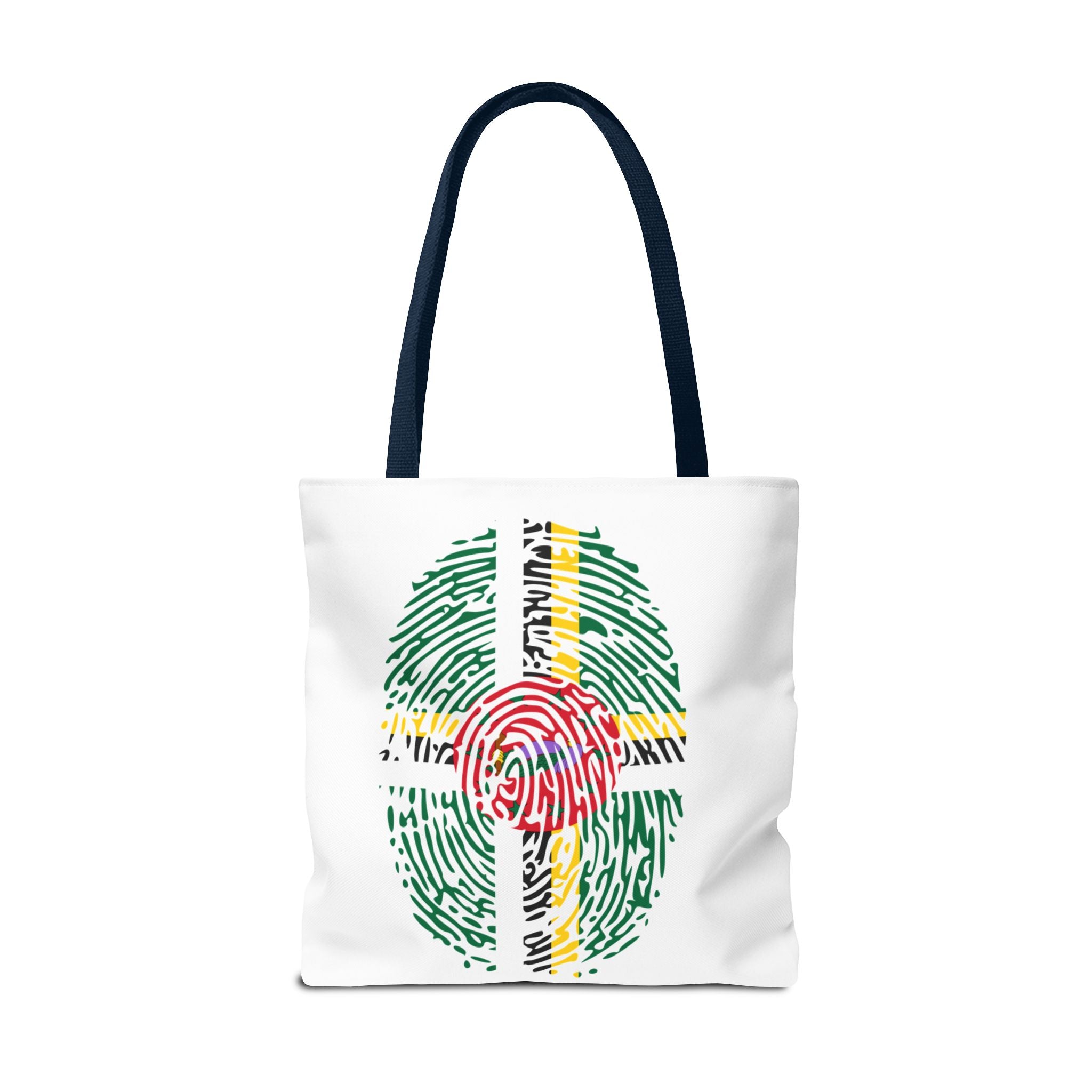Dominica Flag Fingerprint Tote