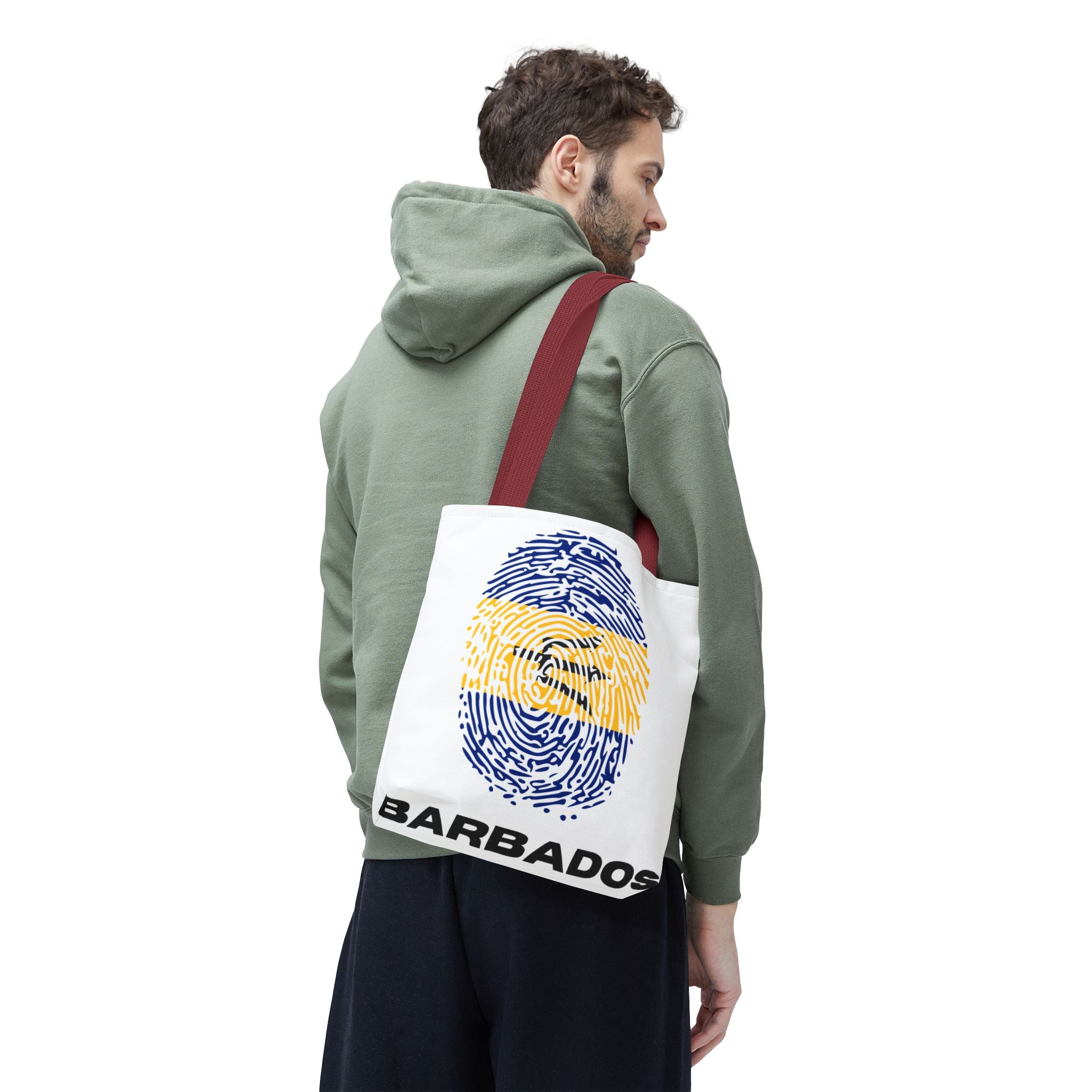 Barbados Flag Fingerprint Tote