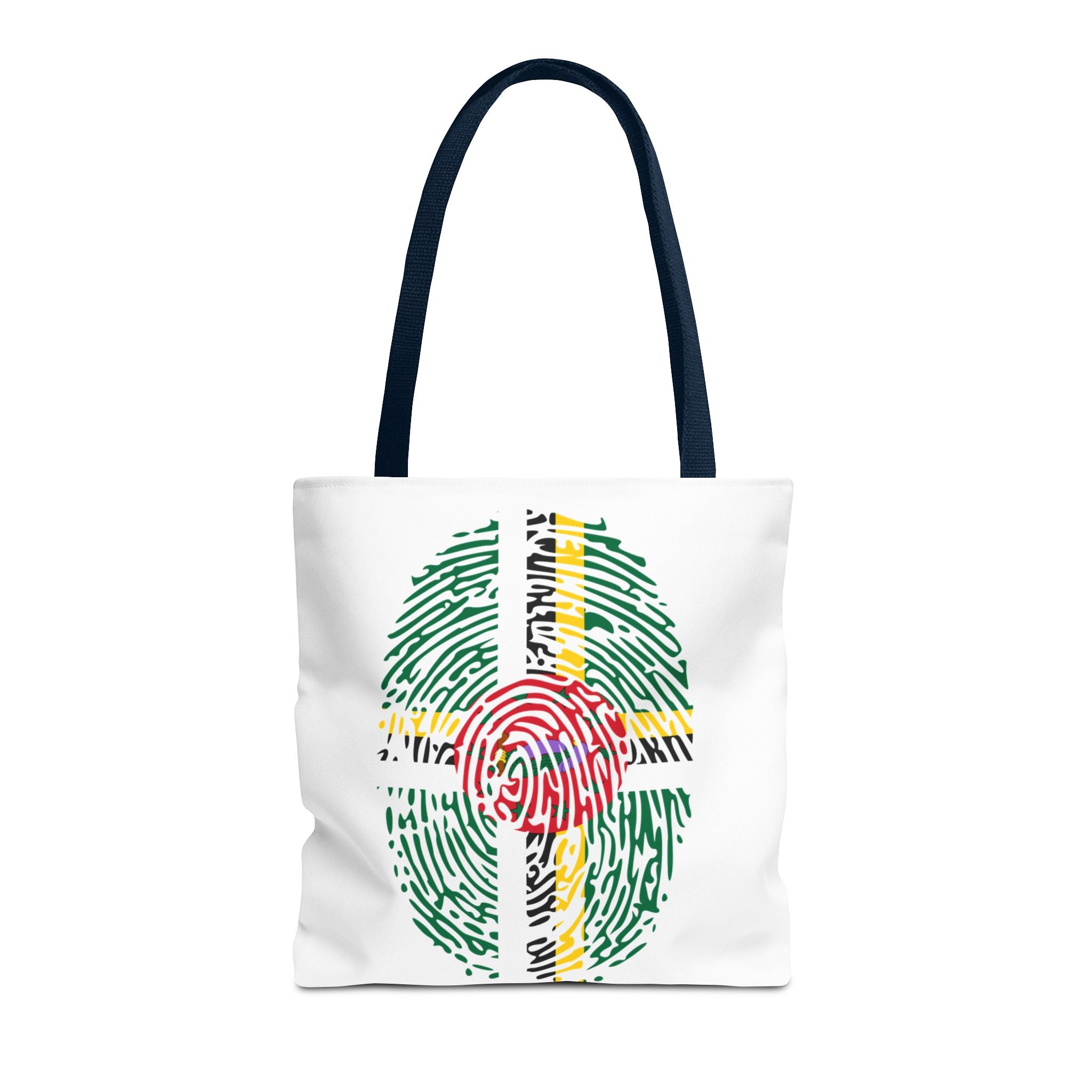 Dominica Flag Fingerprint Tote